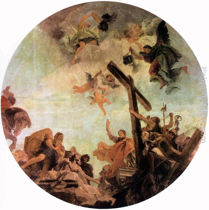 Discovery of the True Cross painting - Giovanni Battista Tiepolo Discovery of the True Cross art painting